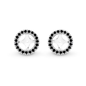 White Gold Black Diamond Earrings