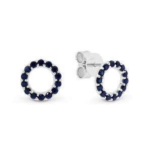White Gold Sapphire Earrings