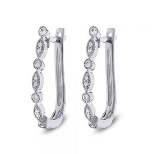 White Gold Marquise Shape Diamond Earrings