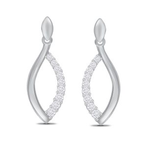 White Gold Marquise Shaped Diamond Earring