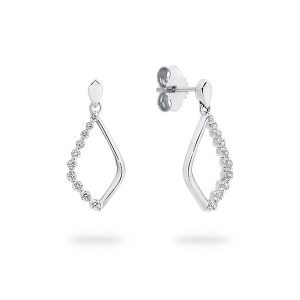 White Gold Diamond Shaped Diamond Earring