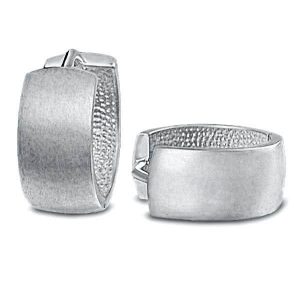 White Plain Gold Huggie Earrings