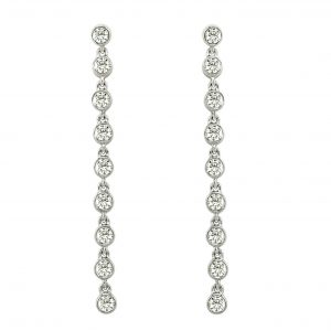 White Gold Diamond Drop Earrings