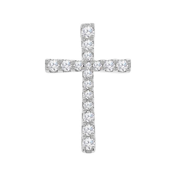 White Gold Diamond Cross