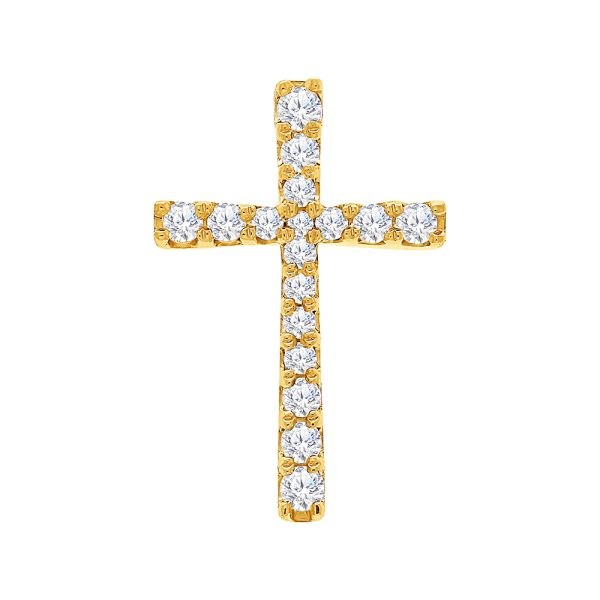 Yellow Gold Diamond Cross
