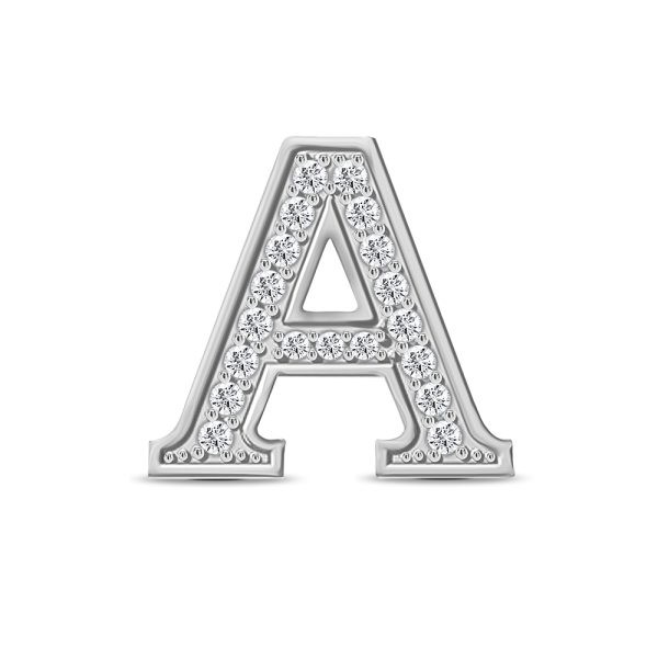 White Gold Diamond Initial A Pendant