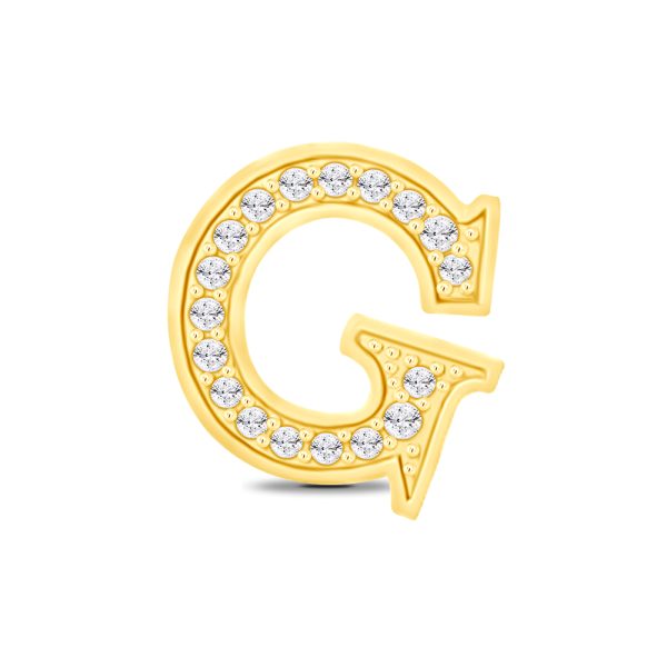 Yellow Gold Diamond Initial G Pendant