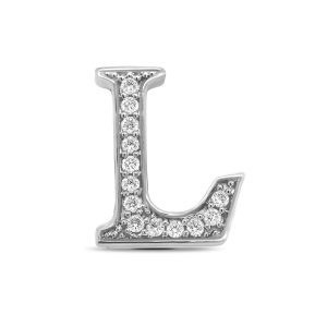 White Gold Diamond Initial L Pendant