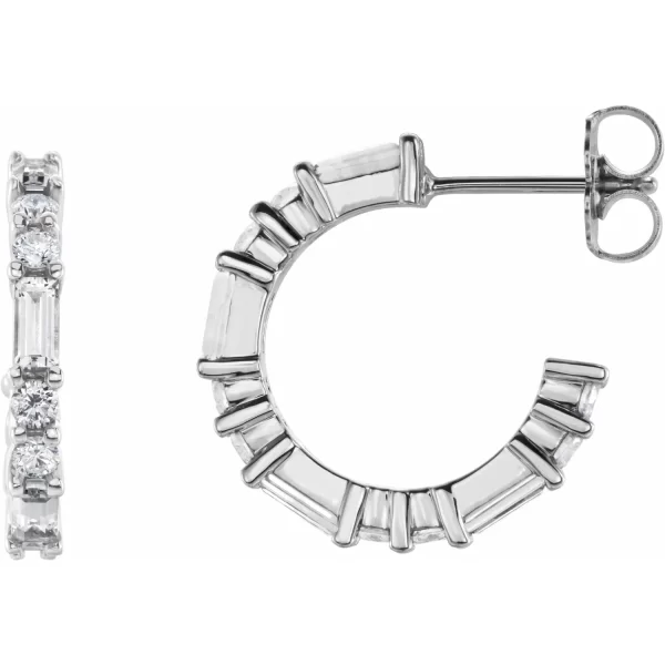 Sterling Silver Diamond Earrings