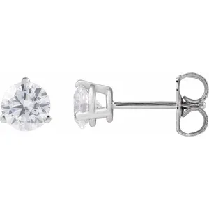 White Gold Lab-Grown Diamond Stud Earrings
