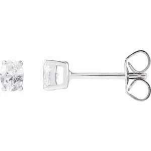 White Gold Lab-Grown Diamond Stud Earrings
