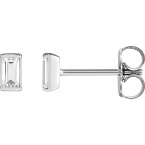 White Gold Natural Diamond Stud Earrings