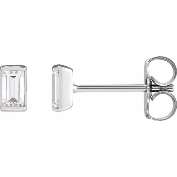 White Gold Natural Diamond Stud Earrings