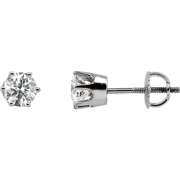 White Gold Natural Diamond Stud Earrings