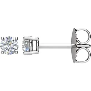 White Gold Diamond Stud Earrings