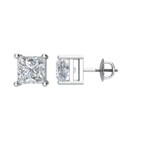 White Gold Natural Diamond Stud Earring