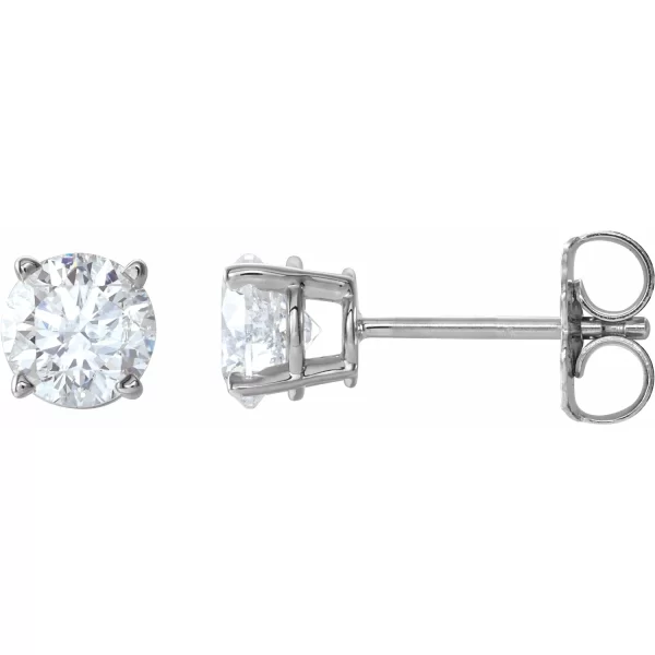 White Gold Natural Diamond Stud Earrings