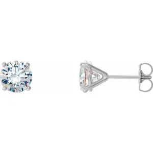 White Gold Lab-Grown Diamond Stud Earrings