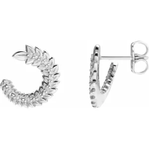 White Gold Diamond Hoop Earrings