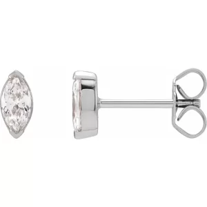 White Gold Lab-Grown Diamond Stud Earrings