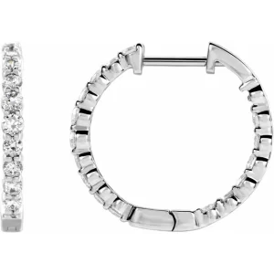White Gold Diamond Inside-Outside 19.3 mm Earrings
