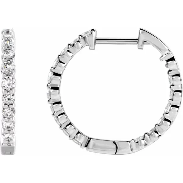 White Gold Diamond Inside-Outside 19.3 mm Earrings