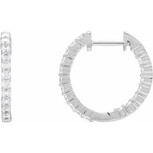 White Gold Diamond Inside-Outside 17.2 mm Earrings