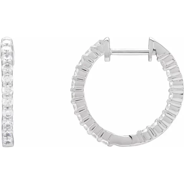 White Gold Diamond Inside-Outside 17.2 mm Earrings